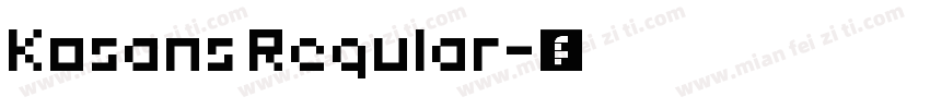 Kosans Regular字体转换